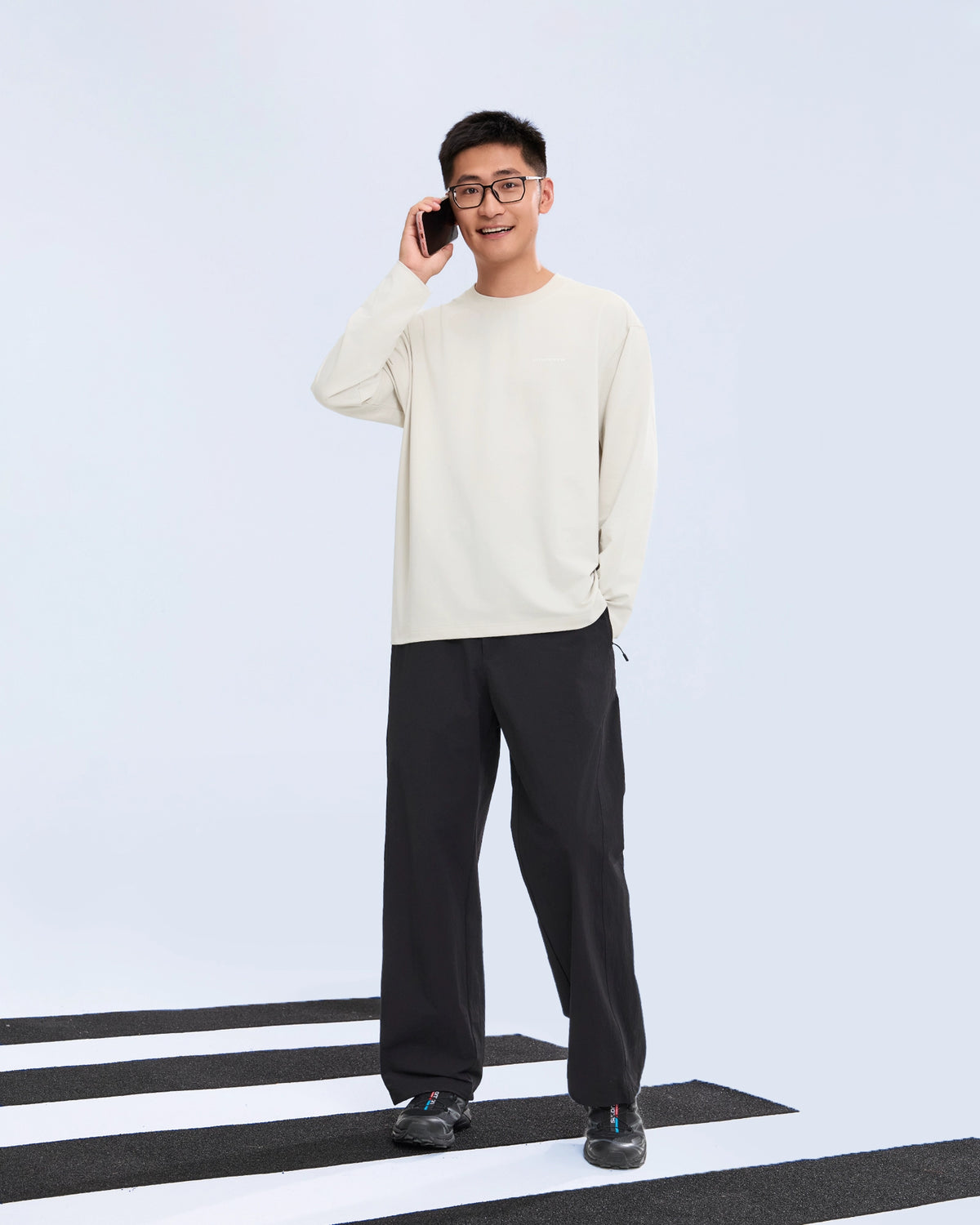 Baju Asas Lengan Panjang Antibakteria | T-Shirt Harian Lembut
