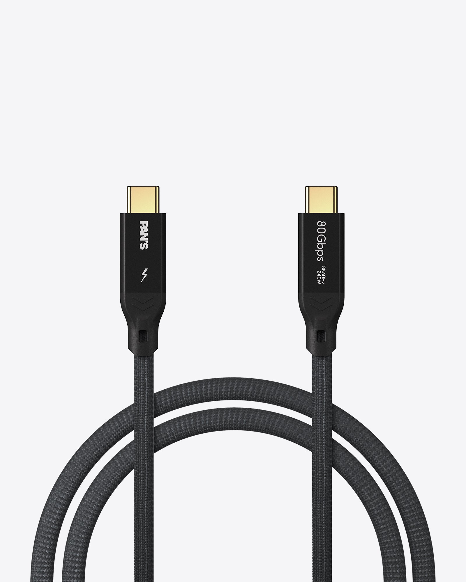 PAN'S USB-C Cable 2.0 for Fast Charging, 8K Display & High-Speed Data