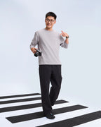 Baju Asas Lengan Panjang Antibakteria | T-Shirt Harian Lembut