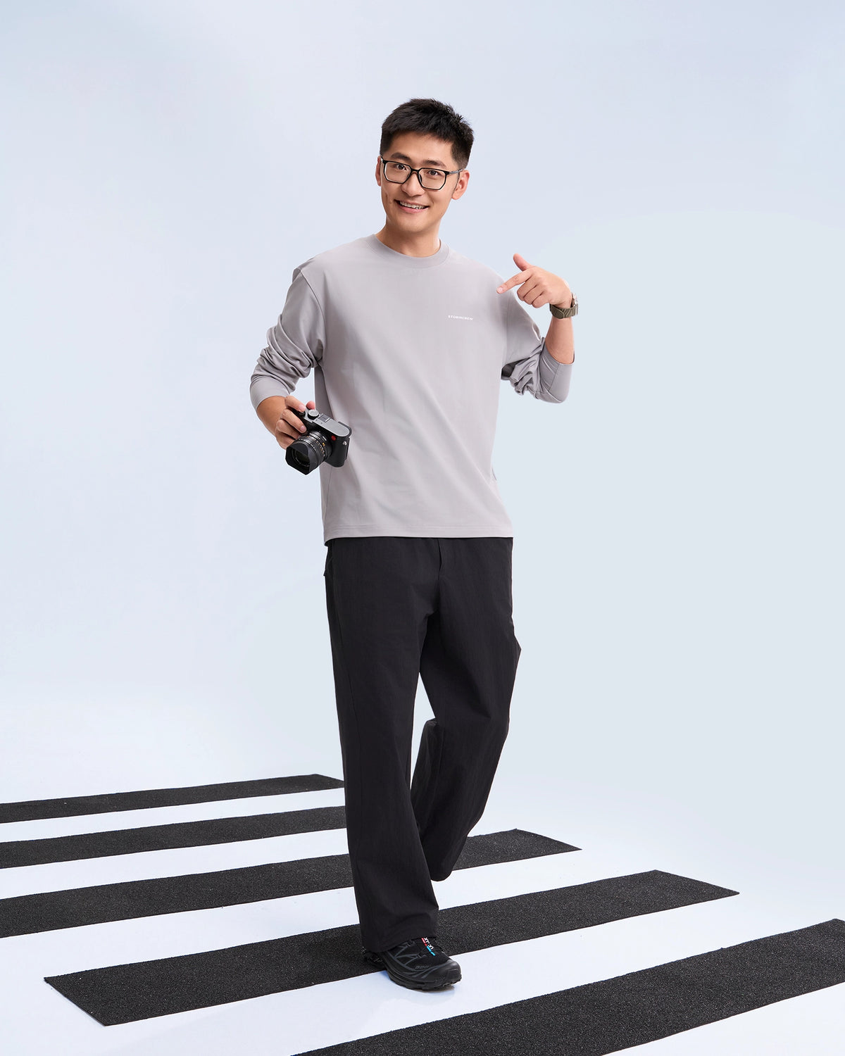 Baju Asas Lengan Panjang Antibakteria | T-Shirt Harian Lembut
