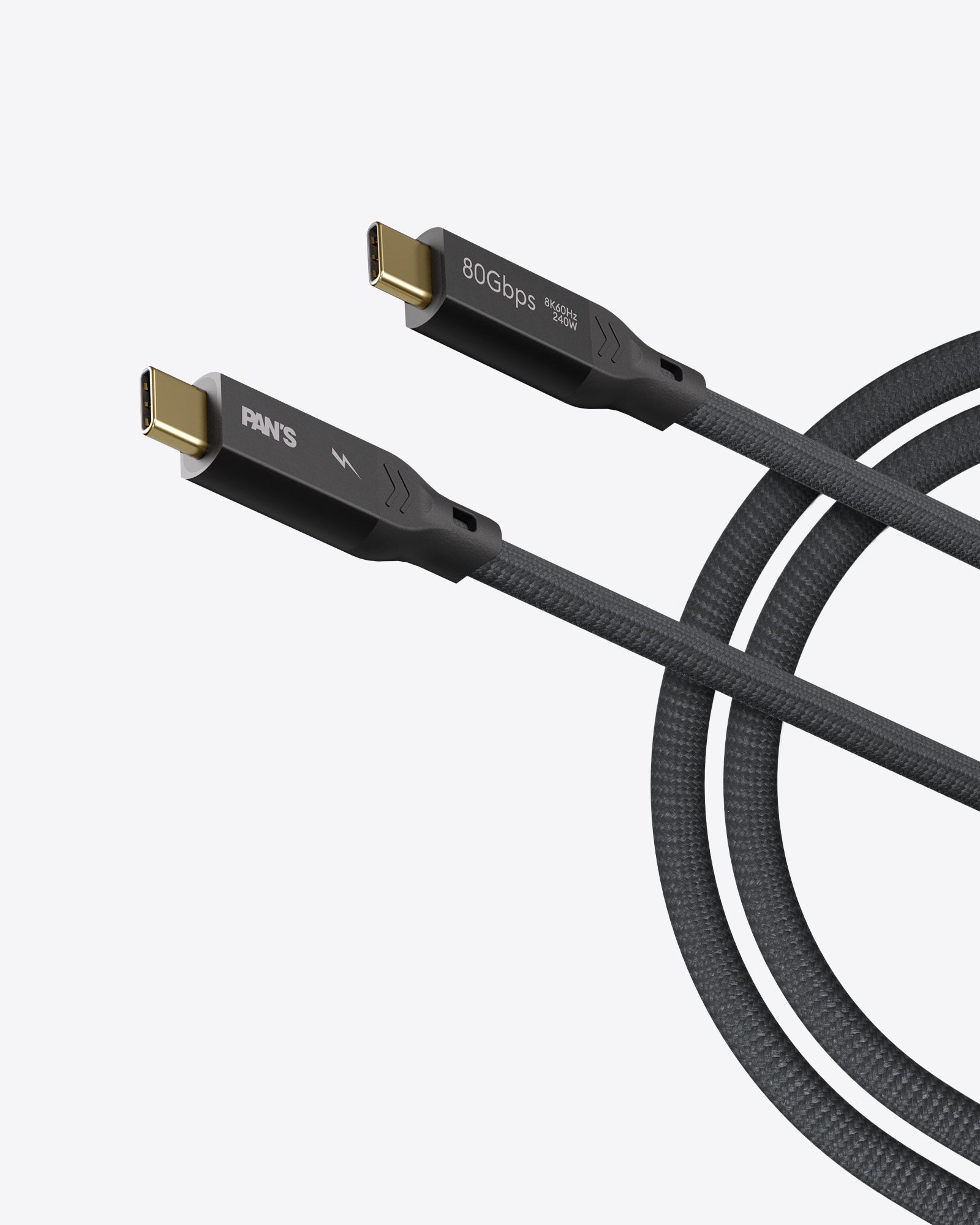 PAN'S USB-C Cable 2.0 for Fast Charging, 8K Display & High-Speed Data