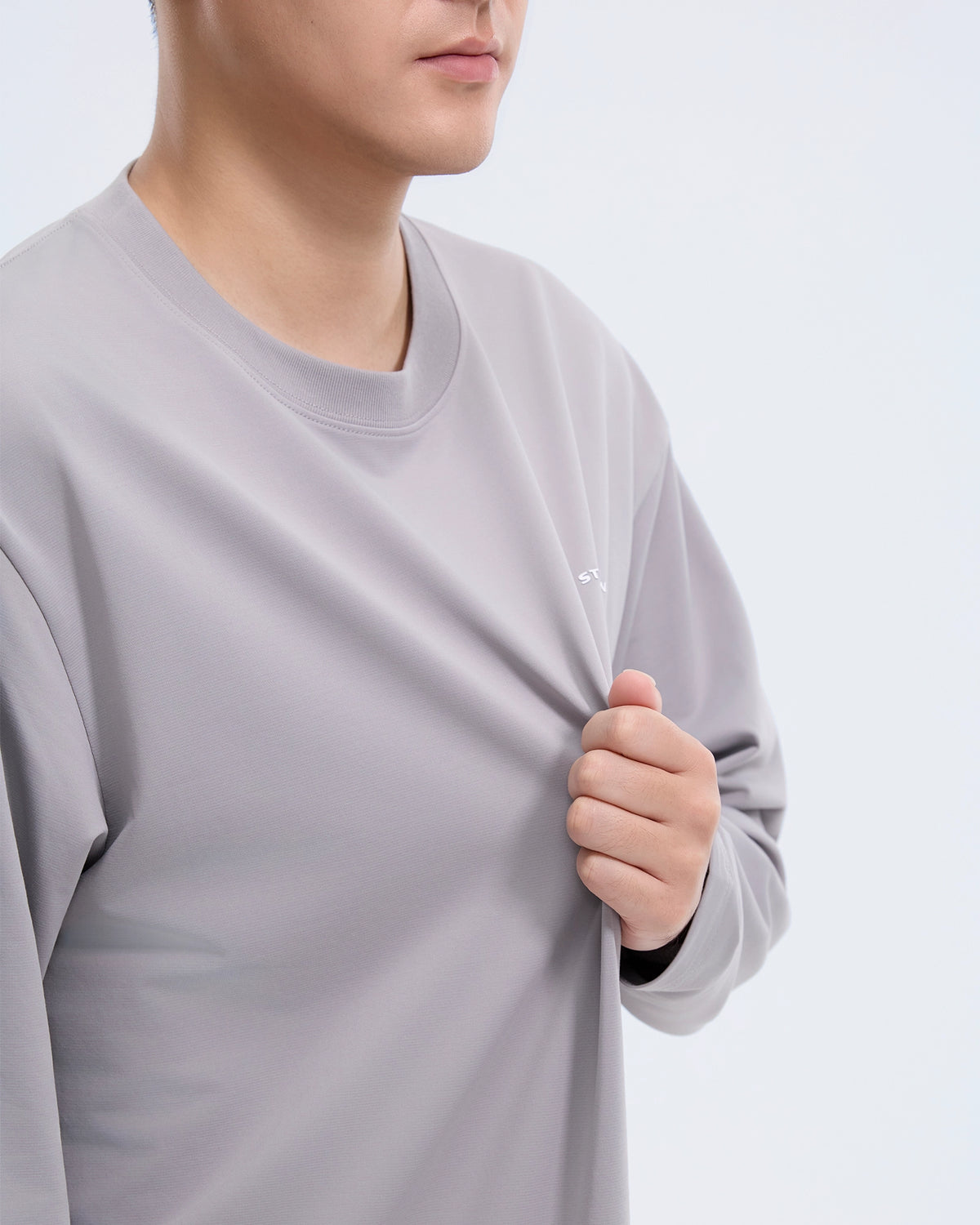 Baju Asas Lengan Panjang Antibakteria | T-Shirt Harian Lembut