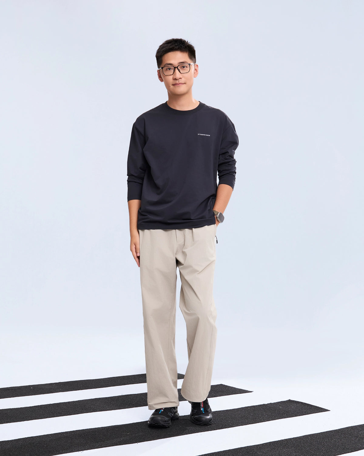 Baju Asas Lengan Panjang Antibakteria | T-Shirt Harian Lembut
