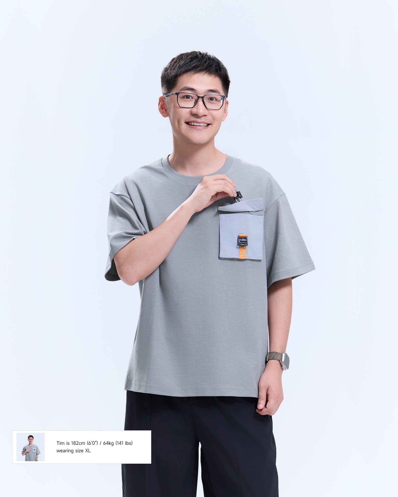 T-Shirt Poket Harian dengan Gaya Workwear