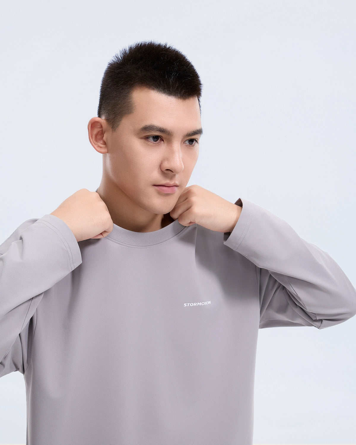 Baju Asas Lengan Panjang Antibakteria | T-Shirt Harian Lembut