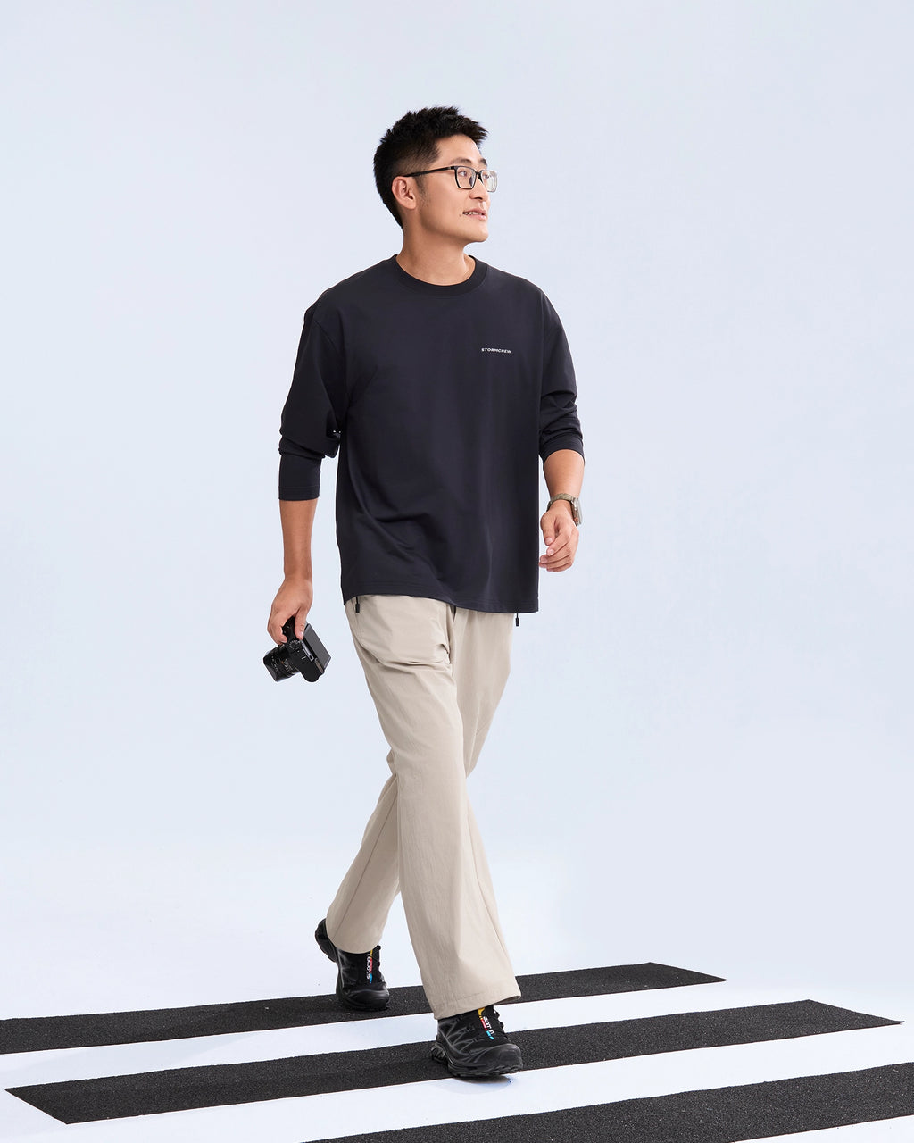 Baju Asas Lengan Panjang Antibakteria | T-Shirt Harian Lembut